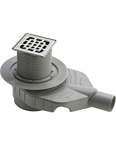 Viega Siphon de salle de bain Advantix top 669201 DN 50, siphon horizontal, top avec Rahmen en acier inoxydable