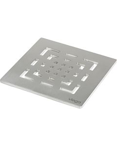 Viega Grille Advantix 492335 Visign RS2, 143 x 143 mm, acier inoxydable massif