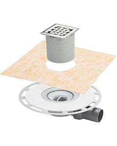 Viega Badablauf 4939 superflach,Aufsatz mit Edelstahl-Rahmen und -rost