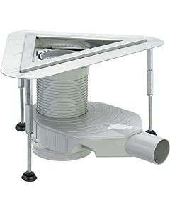 Viega Advantix Eckablauf Grundkörper 627003 DN 40/50, Edelstahl, glänzend, gerade, BH 110-200mm