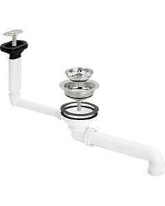 Viega vanne de vidange 699864 G 2000 2000 / 2, plastique blanc , sans blanc câble Bowden, trop-plein horizontal