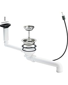 Viega vidange match0 699871 G 2000 2000 / 2, blanc plastique, avec blanc câble Bowden, trop-plein horizontal