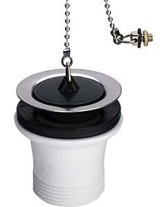 Viega vanne de vidange 109233 G 2000 2000 / 2xDN 70, avec blanc chaîne / chaîne à billes, plastique blanc