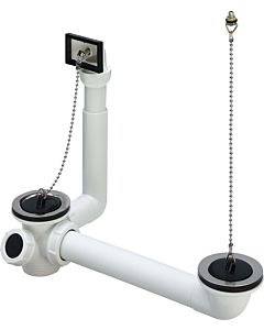 Viega vidage / trop-plein 109509 G 2000 2000 / 2x70x100-270mm, plastique, plastique, pour double évier