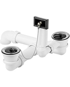 Viega Ab-/Überlaufgarnitur Raumschaffer 108137 G 1 1/2x70x170-330mm, Kunststoff, für Doppelspülen