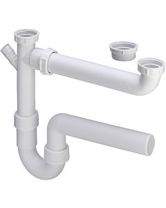 Viega Ablaufverbindung 110536 G 1 1/2xDN 50x90-310mm, Kunststoff weiß, für Doppelspülen