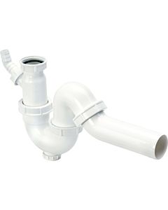 Viega Röhrengeruchsverschluss 107253 G 1 1/2xDN 50, Kunststoff weiß, mit 45Grad Ablaufbogen