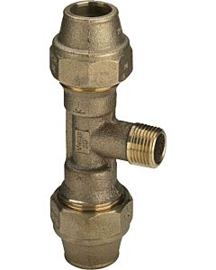 Viega T-Stück Maxiplex 40 mm x 1 1/4" AG x 1" IG i, Rotguss