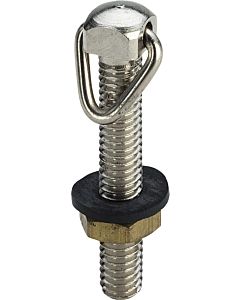 Viega Kettenhalter 117337 M 6x35mm, Messing matt vernickelt