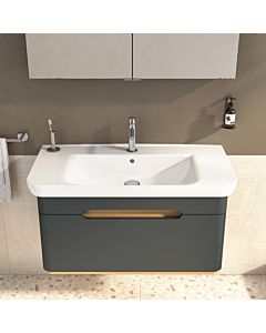 Vitra Sento Waschtisch 5948B003-0001 98 x 48,5 cm, weiß hochglanz, mit Überlauf, Hahnloch mittig