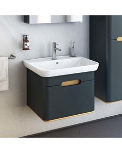 Meuble vasque VitrA Sento 60818 63 x 48,5 x 50 cm, anthracite mat, décor, trop-plein, trou de robinetterie central