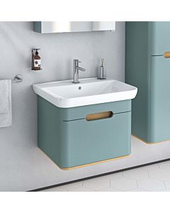 Vitra Sento ensemble de meubles lavabo 65873 63x48,5x52cm, 2000 extension complète, vert fjord mat, décor