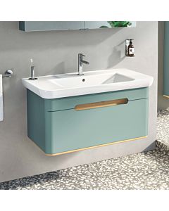 VitrA Sento vanity unit set 65875 98x48.5x52cm, 1 full extension drawer, fjord green matt, decor