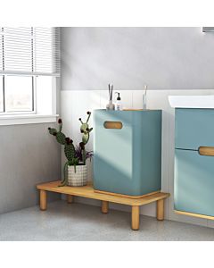 Vitra Sento Halbhochschrank 65898 40x29,5x58cm, Türanschlag links, fjordgrün matt, Dekor