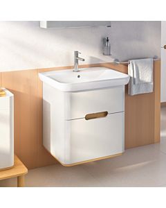 VitrA Sento Waschtisch-Möbel-Set 65988 63x48,5x68,5cm, 2 Vollauszüge, hellgrau matt, Dekor