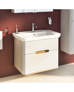 Vitra Sento ensemble de meubles lavabo 65989 78x48,5x68,5cm, 2 extensions complètes, gris clair mat, décor