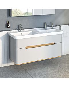 VitrA Sento Waschtisch-Unterschrank 65991 130x48x68,5cm, 2 Vollauszüge, hellgrau matt, Dekor