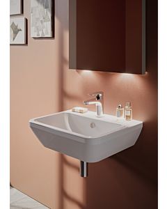 Lavabo VitrA Integra 7050L003-0001 60 x 47 cm, blanc, avec trop-plein et trou de robinetterie au centre
