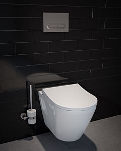 VitrA Integra Wand-Flachspül-WC 7064L003-0075 35,5x54cm, 3/6 l, mit Spülrand, ohne Bidetfunktion, weiß
