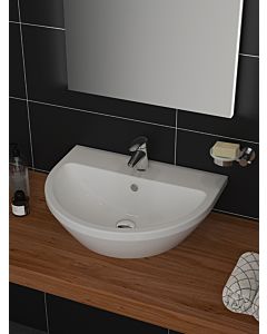 Lavabo VitrA Integra 7065L003-0001 45 x 36 cm, blanc, avec trop-plein et trou de robinetterie au centre