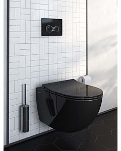 Vitra Sento mural WC 7748B070-0101 36,5x54cm, 3/6 l, sans rebord affleurant, noir brillant