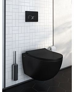 VitrA Sento wall-hung, deep-flush toilet 7748B083-0101 36.5x54cm, 3/6 l, rimless, matt black