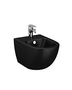 VitrA Sento Wand-Bidet 4338B483-1046 36,5x54cm, mit Überlauf, 1 Hahnloch mittig, schwarz matt VC