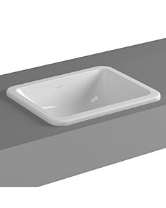 Lavabo encastré VitrA S20 5473B003-0642 45 x 37 cm, blanc, avec trop-plein/sans trou de robinetterie