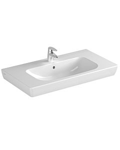 VitrA S20 Möbel-Waschtisch 5523B003-0001 85 x 46 cm, weiß, Überlauf/Hahnloch mittig