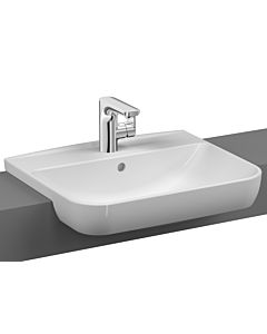VitrA Sento Halbeinbauwaschtisch 5637B003-0001 53,5x45,5cm, mit Überlauf, Hahnloch mittig, weiß hochglanz