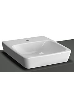 Vitra Metropole Countertop lave-mains 5660B003-0937 40x46cm, trou de coulée au sol, blanc , sans trop - plein