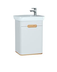 VitrA Sento Waschtisch-Unterschrank 60777 50 x 37 x 66,5 cm, Weiß Matt, Dekor, mit Handwaschbecken, Türanschlag rechts