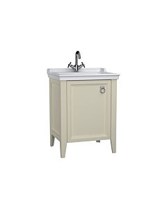 Ensemble meuble-lavabo VitrA Valarte 62152, 64,5 x 53 x 88 cm, à gauche, corps ivoire mat/meuble-lavabo blanc brillant