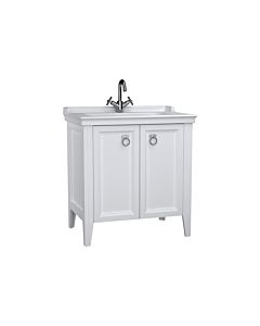 Ensemble meuble-lavabo VitrA Valarte 62153 79,5 x 53 x 88 cm, 2 portes, corps blanc mat/meuble-lavabo blanc brillant