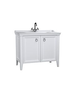 VitrA Valarte vanity unit set 62156 99.5 x 53 x 88 cm, 2 doors, body white matt/vanity unit white high gloss