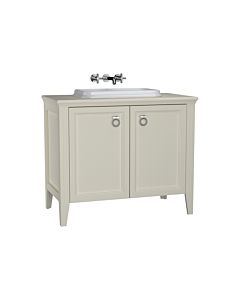 VitrA Valarte built-in vanity unit set 62173 98 x 52 x 87.5 cm, 2 doors, carcass ivory matt/vanity unit white high gloss