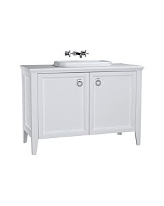 VitrA Valarte Einbauwaschtisch-Möbel-Set 62174 118 x 52 x 87,5 cm, 2 Türen, Korpus weiß matt/Waschtisch weiß hochglanz