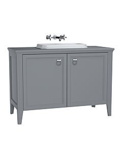 Ensemble meuble-lavabo intégré VitrA Valarte 62175 118 x 52 x 87,5 cm, 2 portes, structure gris mat/meuble-lavabo blanc brillant