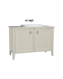 Vitra Valarte built-in washbasin furniture set 62176 118 x 52 x 87.5 cm, 2 doors, body ivory matt / washbasin white high gloss