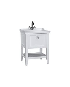 Ensemble meuble-lavabo VitrA Valarte 62177, 64,5 x 53 x 88 cm, 1 tiroir à extension totale, corps blanc mat/meuble-lavabo blanc brillant