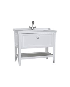 Ensemble meuble-lavabo VitrA Valarte 62183, 99,5 x 53 x 88 cm, 1 tiroir à extension totale, corps blanc mat/meuble-lavabo blanc brillant