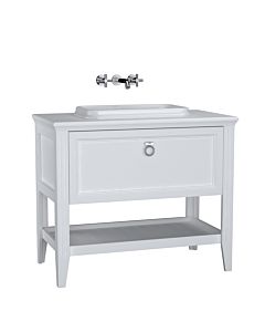 VitrA Valarte Einbauwaschtisch-Möbel-Set 62198 98 x 52 x 87,5 cm, 1 Vollauszug, Korpus weiß matt/Waschtisch weiß hochglanz