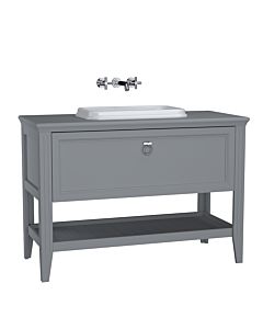 VitrA Valarte built-in vanity unit set 62202 118 x 52 x 87.5 cm, 1 full extension drawer, carcass matt grey/vanity unit high gloss white