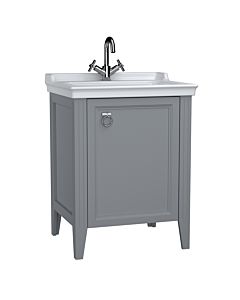 VitrA Valarte vanity unit set 62260 64.5 x 53 x 88 cm, right-hand, body matt grey/vanity unit high-gloss white