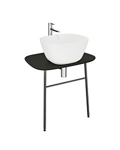 VitrA Plural vanity unit 62562 68.5 x 49 x 66 cm, flat, wall-mounted, matte black top