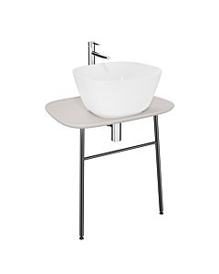 Meuble vasque VitrA Plural 62563, 68,5 x 49 x 66 cm, plat, mural, plateau taupe mat