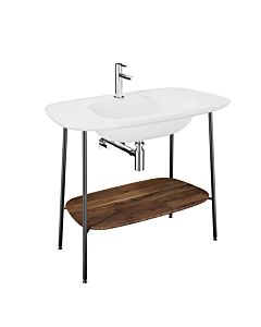 Ensemble lavabo VitrA Plural 64045 99,5 x 55 x 83,5 cm, avec étagère, noyer, edelweiss