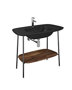 VitrA Plural Washbasin Set 64046 99.5 x 55 x 83.5 cm, with shelf, walnut, matte black