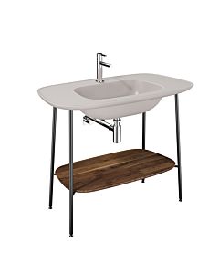 Ensemble lavabo VitrA Plural 64047 99,5 x 55 x 83,5 cm, avec étagère, noyer, taupe mat