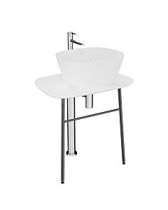 Meuble vasque VitrA Plural 64049, 68,5 x 49 x 74 cm, plat, autoportant, plateau blanc brillant